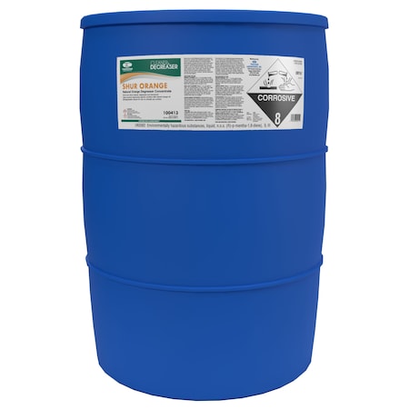 Theochem Natural Orange Degreaser Concentrate, 55 gal Drum, Liquid, Clear 100413-99990-53